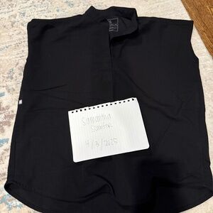 Figs Black Rafaela scrub top